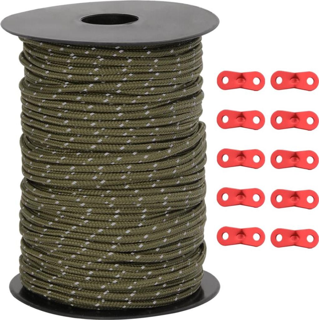 vidaXL Zeltleine Reflektierend mit Seilspannern 50 m 3 mm