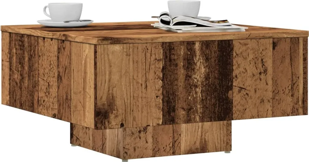 Tavolino Basso 60x60 Maison Exclusive Effetto Legno Antico Salotto