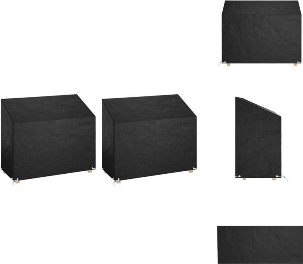 vidaXL Abdeckungen für Gartenbank 2 Stk. 8 Ösen 160x70x70/88 cm - Gartenmöbel-Schutzhüllen
