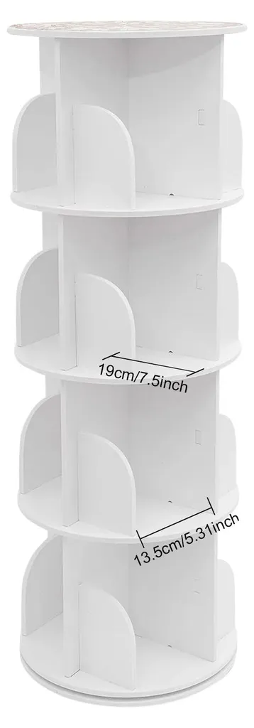 Bibliothèque pivotante design blanc structure robuste modulaire - B-75