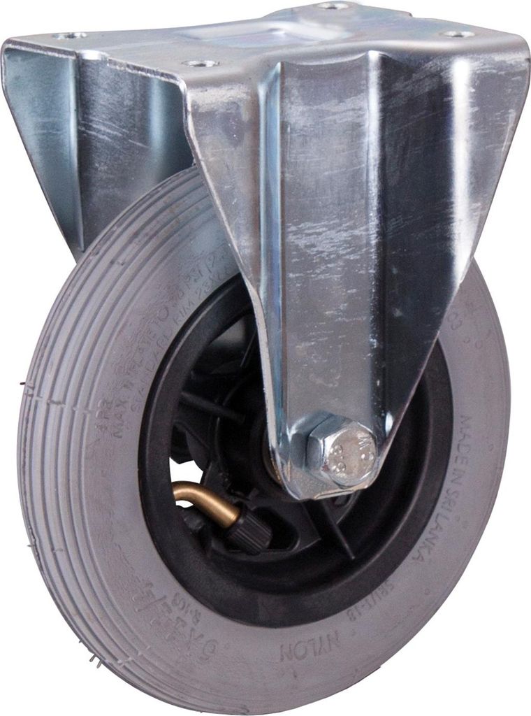 Variofit Bockrolle mit Luftreifen, 150 mm, grau, Durchmesser:150x30 mm