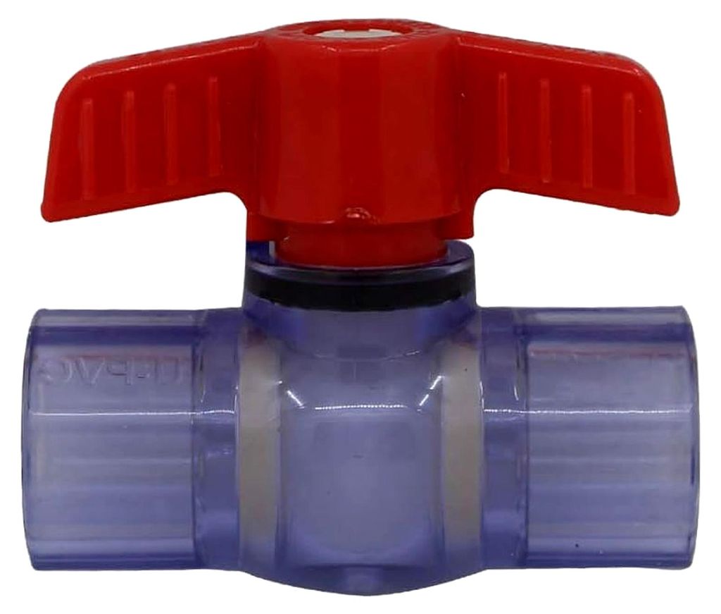 PVC Kugelhahn mit Klebemuffe 20 25 32 40 50 63 mm, Kugelventil für Pool