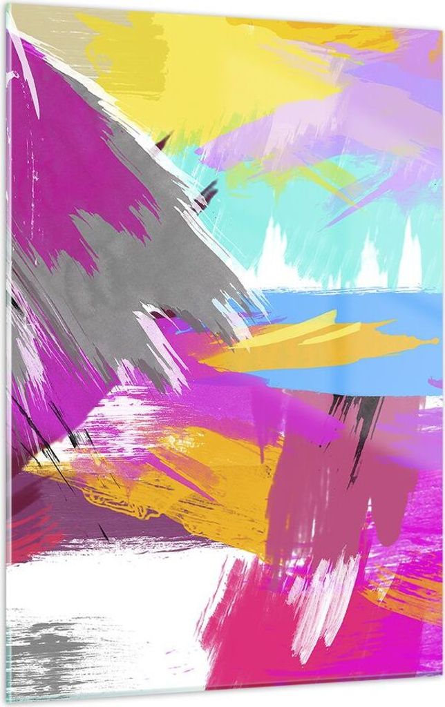 Bilder auf glas - Einteilig - Abstraktion modern - 50x70cm - Glasbilder - Wandbilder - Bilder - zum Aufhängen bereit - Wanddekoration aus Glas - G...