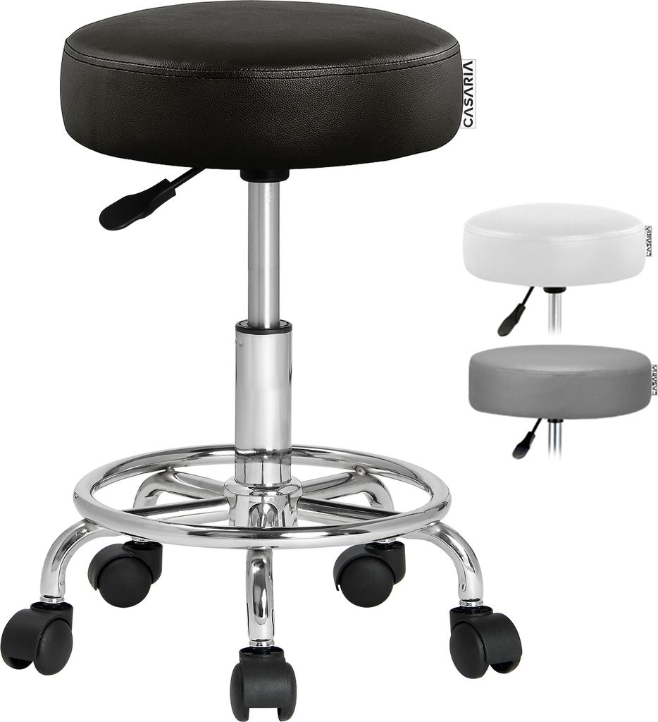 CASARIA® Rollhocker Höhenverstellbar 10cm Polsterung Produktbild 8