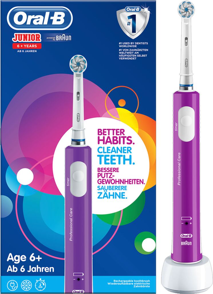 Oral-B Elektrische Zahnbürste Junior 6+ lila Produktbild 