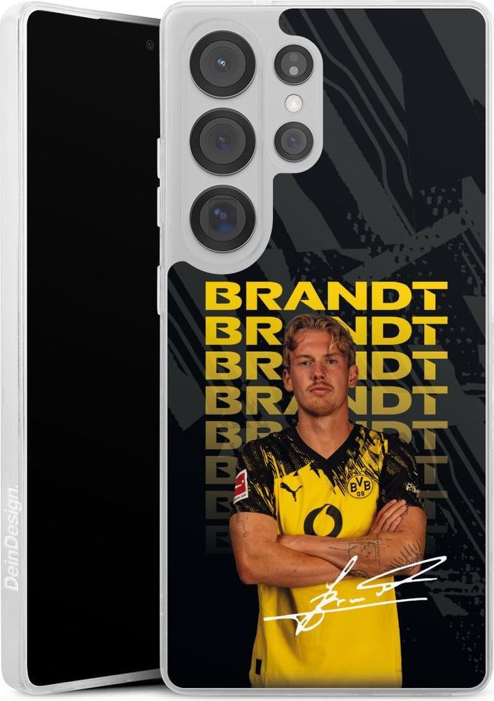 DeinDesign Slim Hülle für Samsung Galaxy S25 Ultra Silikon Case Ultra Dünn Handyhülle BVB Borussia Dortmund Julian Brandt