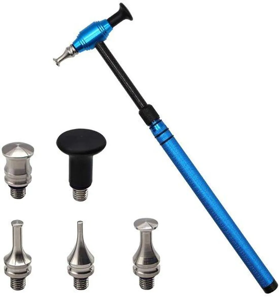 Kit débosselage alu avec marteau télescopique et 5 têtes interchangeables