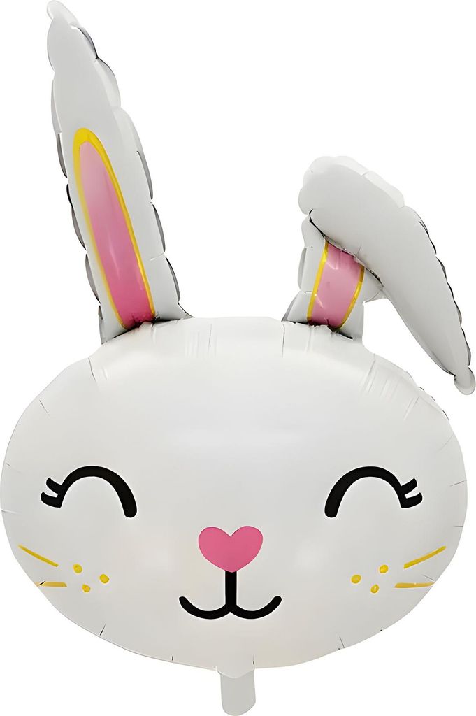 Folienballon Hase, Osterhase Kopf weiß, ca. 74*53 cm Produktbild 