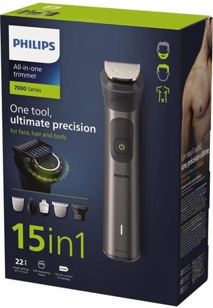Philips Tondeuse de Précision MG7940/15 Lames Auto-affûtées Finition Grise