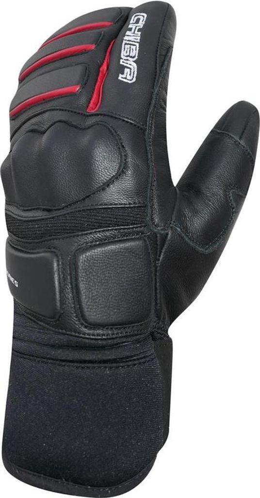 CHIBA Race Series Trigger - wasserdichter Lobster-Radhandschuh, schwarz, Größe 6,5