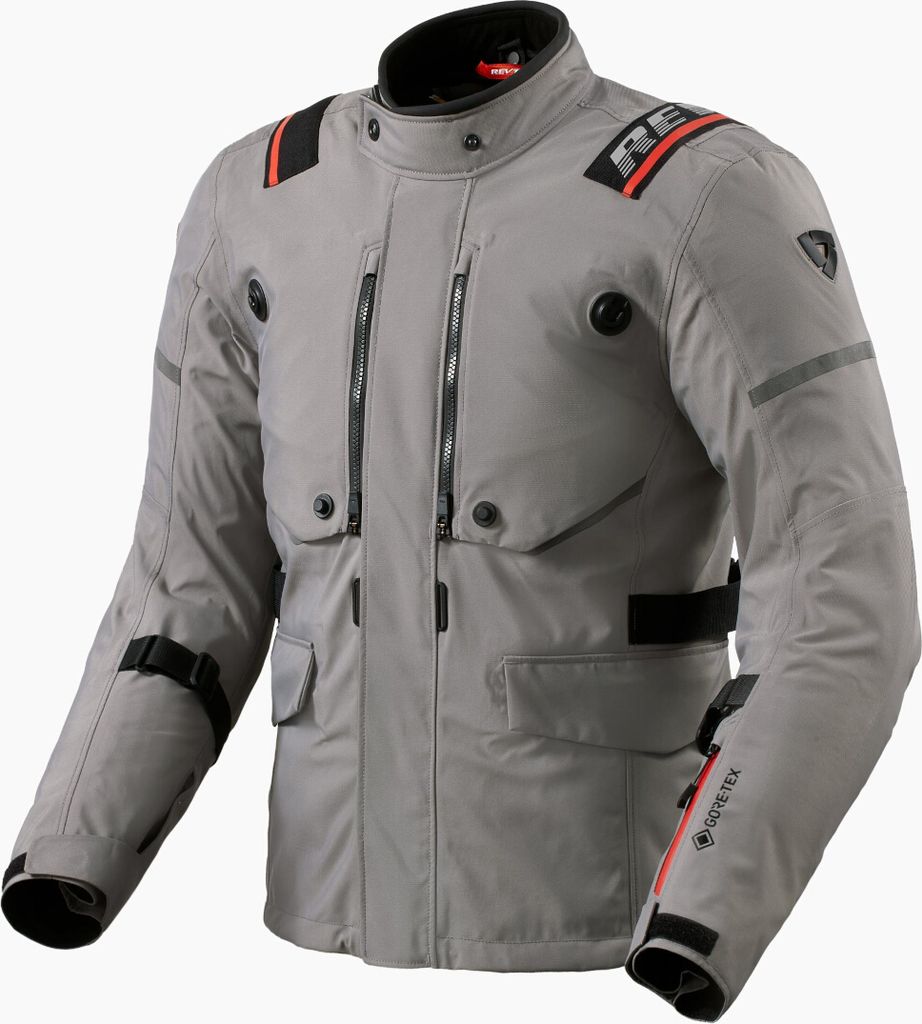 Revit Vertical GTX Motorrad Textiljacke, grau, 2XL