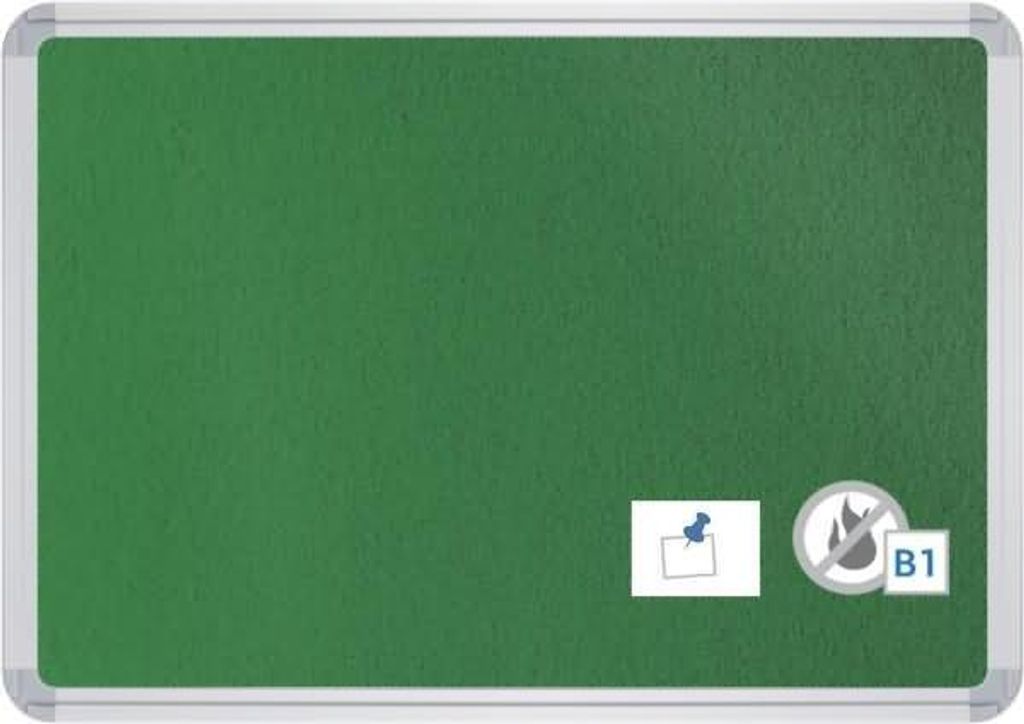Pinntafel Filz schwer entflammbar B1800xH1200xT22mm grün