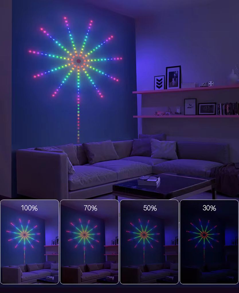 Interiérové LED svetlá s diaľkovým ovládaním – tvar Obrázok produktu 5