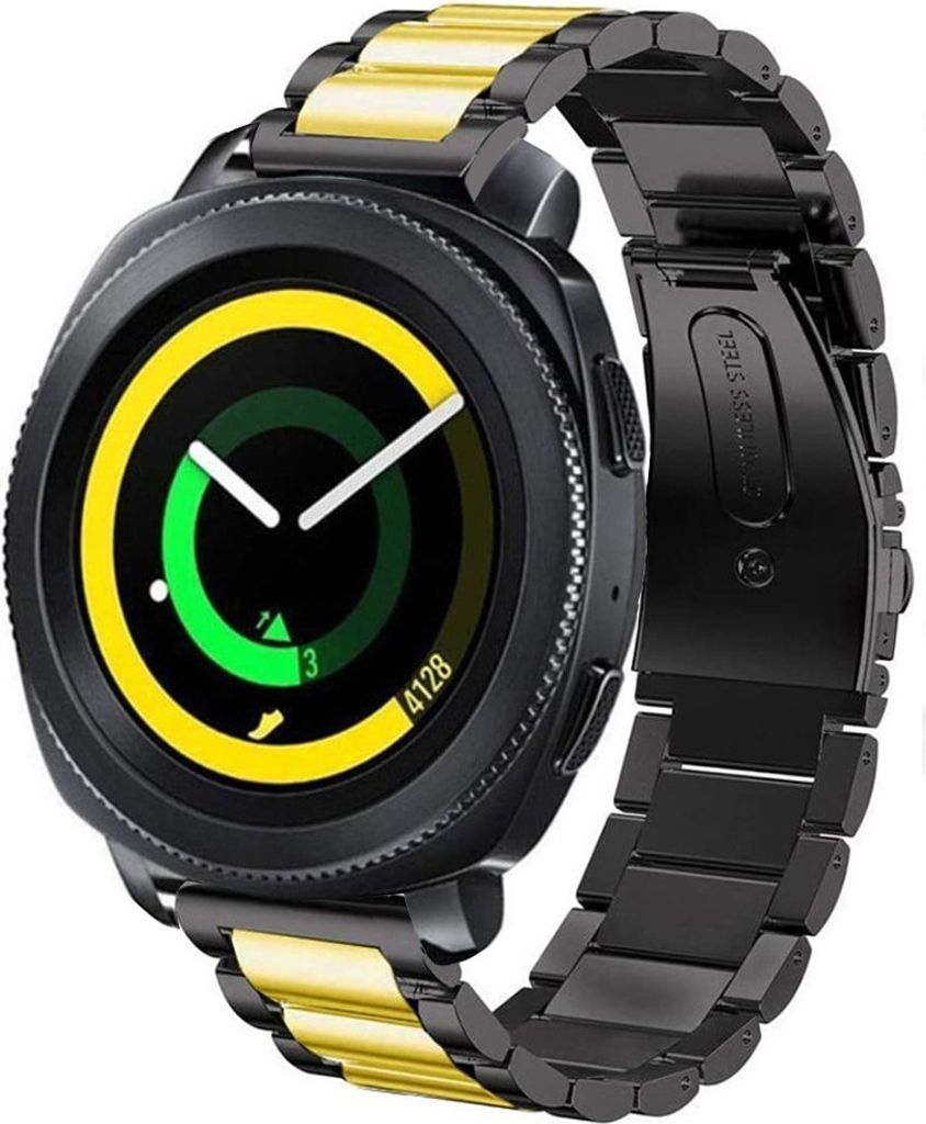 Strap-it Stahlarmband - Kompatibel mit Samsung Gear Sport Armband Ersatzarmband Edelstahl - Faltschließe - Hochwertiges Material - für Smartwatch...