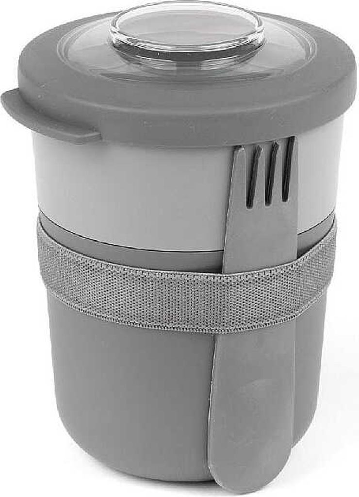 Amuse Snack-Schüssel-Set, grau, mit Spork, 150 und 450 ml