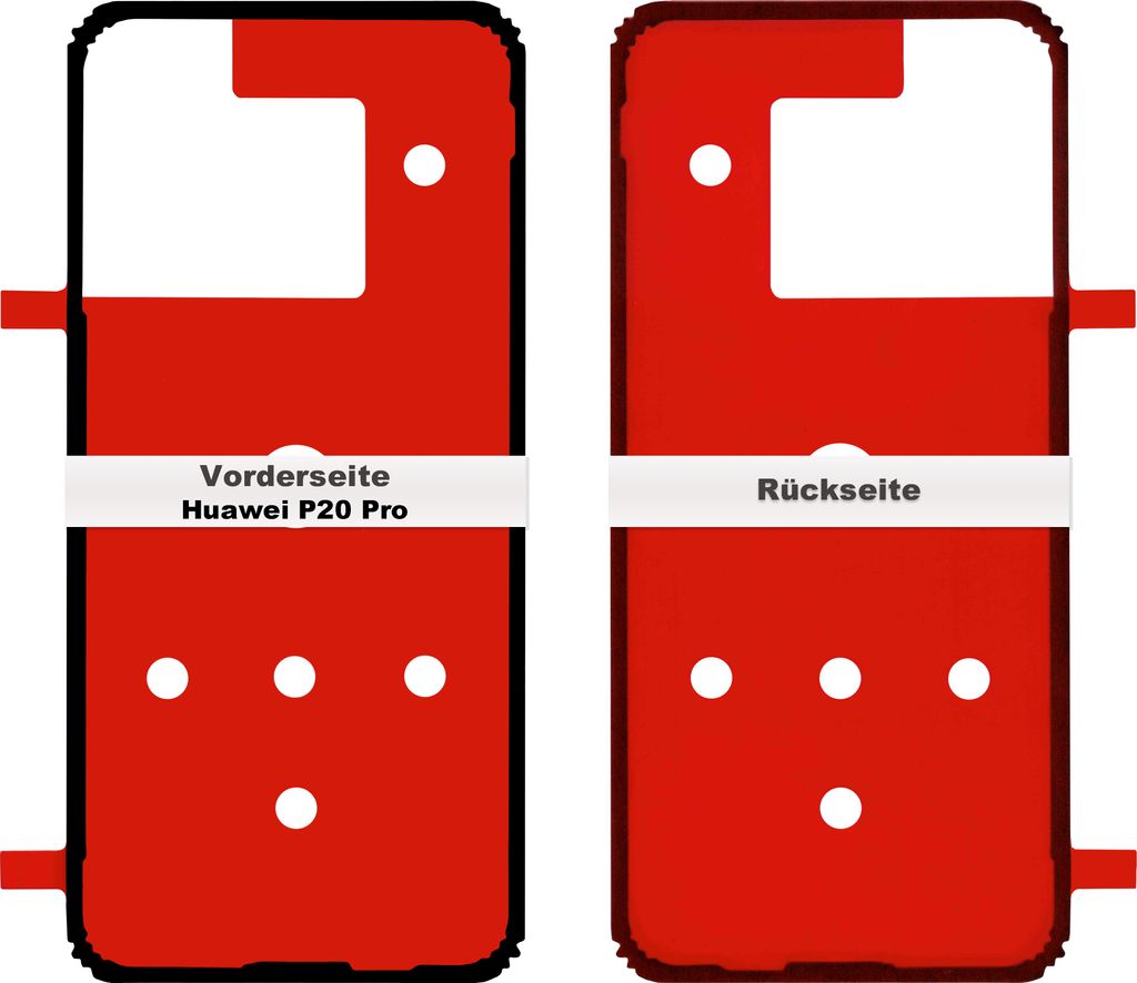 Huawei P20 Pro Akkudeckel Klebefolie Kleber Backcover Produktbild 
