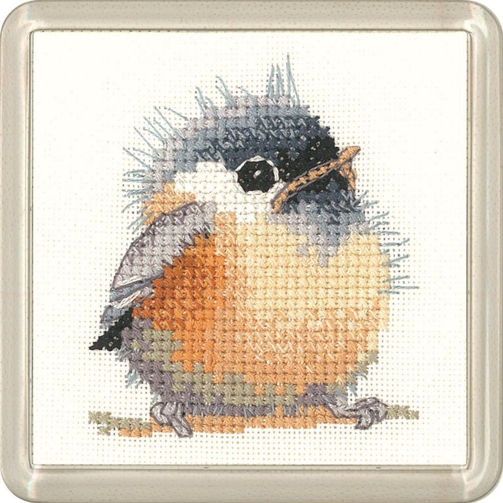 Heritage Kreuzstich Set Aida "Meise (A)", Zählmuster, CFCD1190-A, er size 7,5x7,5cm