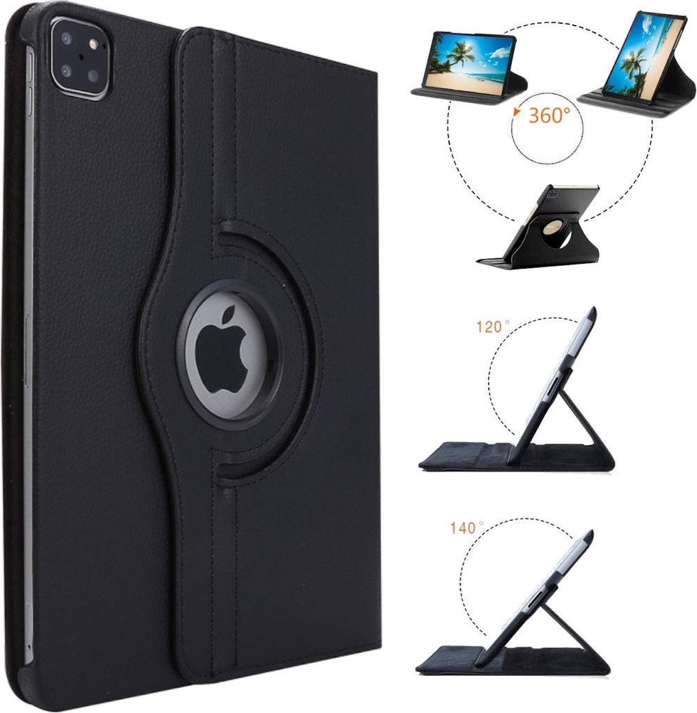 Für Apple iPad Air 11 2025 / 2024 / Pro 11.0 2022 360 Grad Tablet Tasche Schwarz