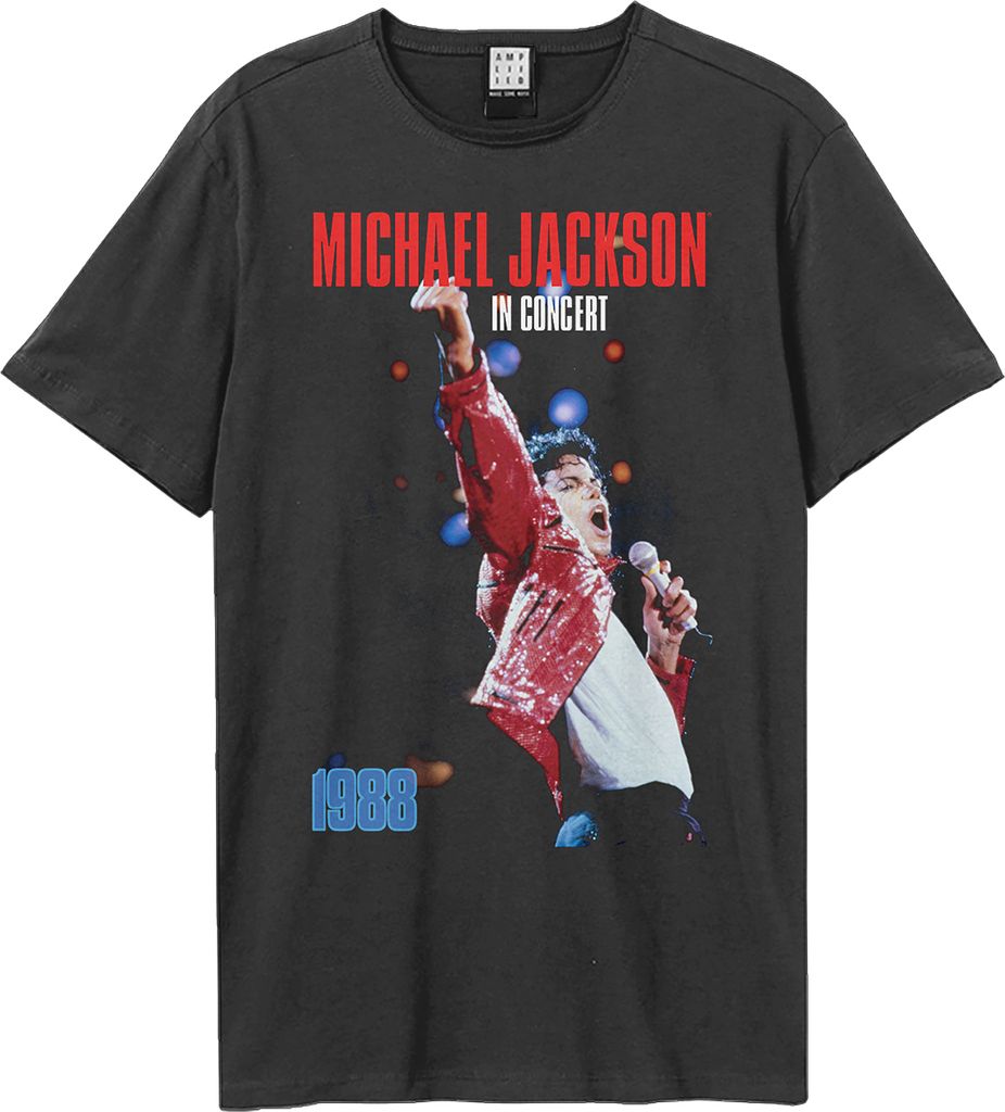 Amplified - "1988 Live In Concert" T-Shirt für Herren/Damen Uni GD2307 (L) (Holzkohle)