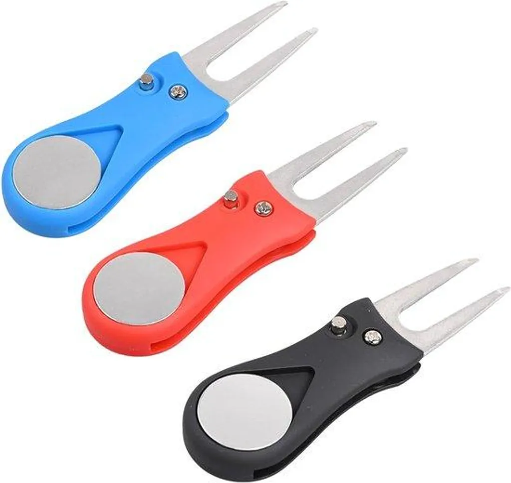 Outil de golf en acier inoxydable rétractable et marqueur de balle noir