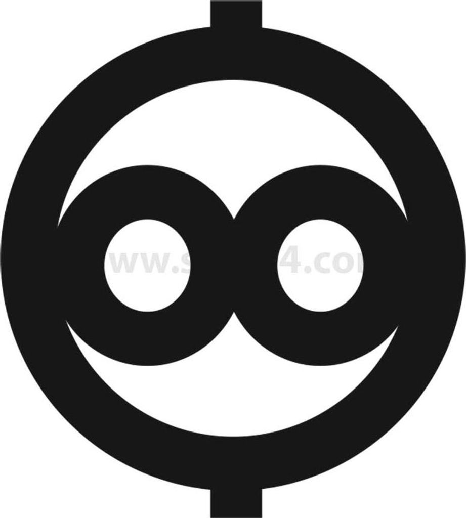 Georg Schlegel Bezeichnungsschild Grafik-Symbol Zahnradpumpe weiß - 1 Stück