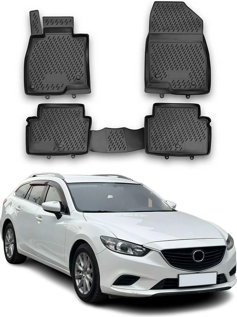 2012-2021 Mazda 6 Fußmatten TPE Schwarz 4 tlg Produktbild 