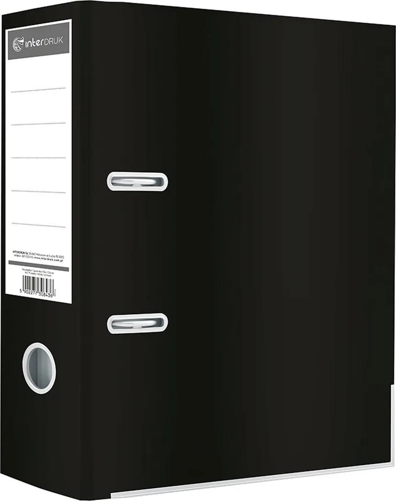 Raccoglitore A4 Grande Nero Lucido per Appunti e Dispense 75K