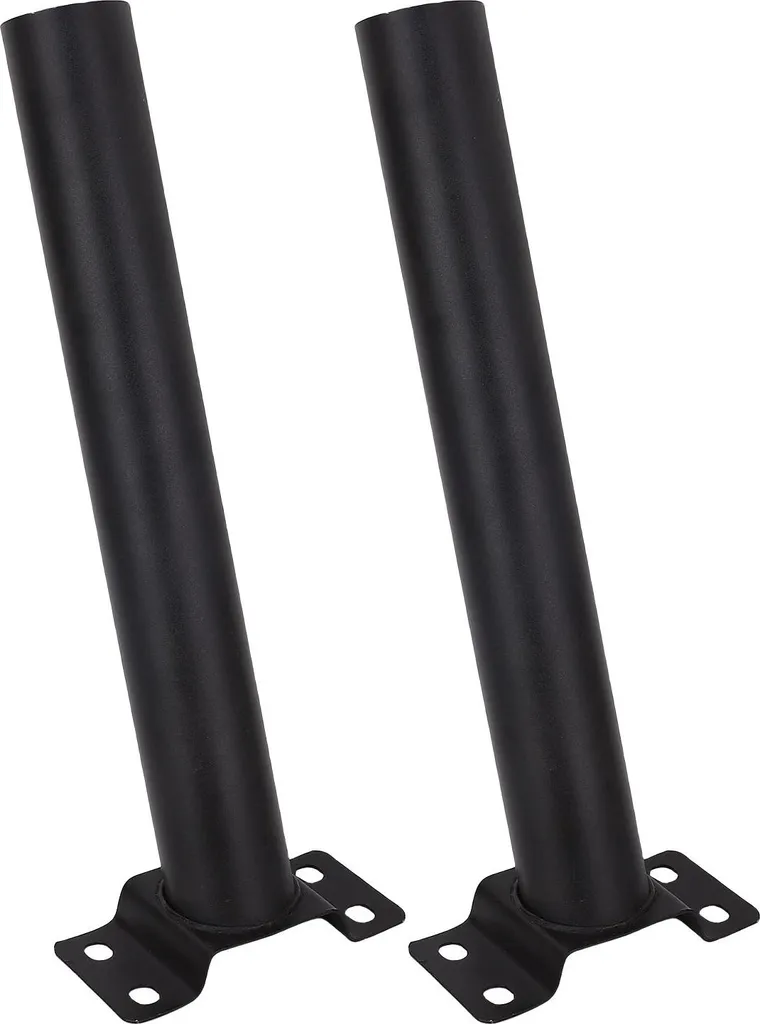 Lot de 2 supports de mât d'éclairage en acier allié à angle réglable