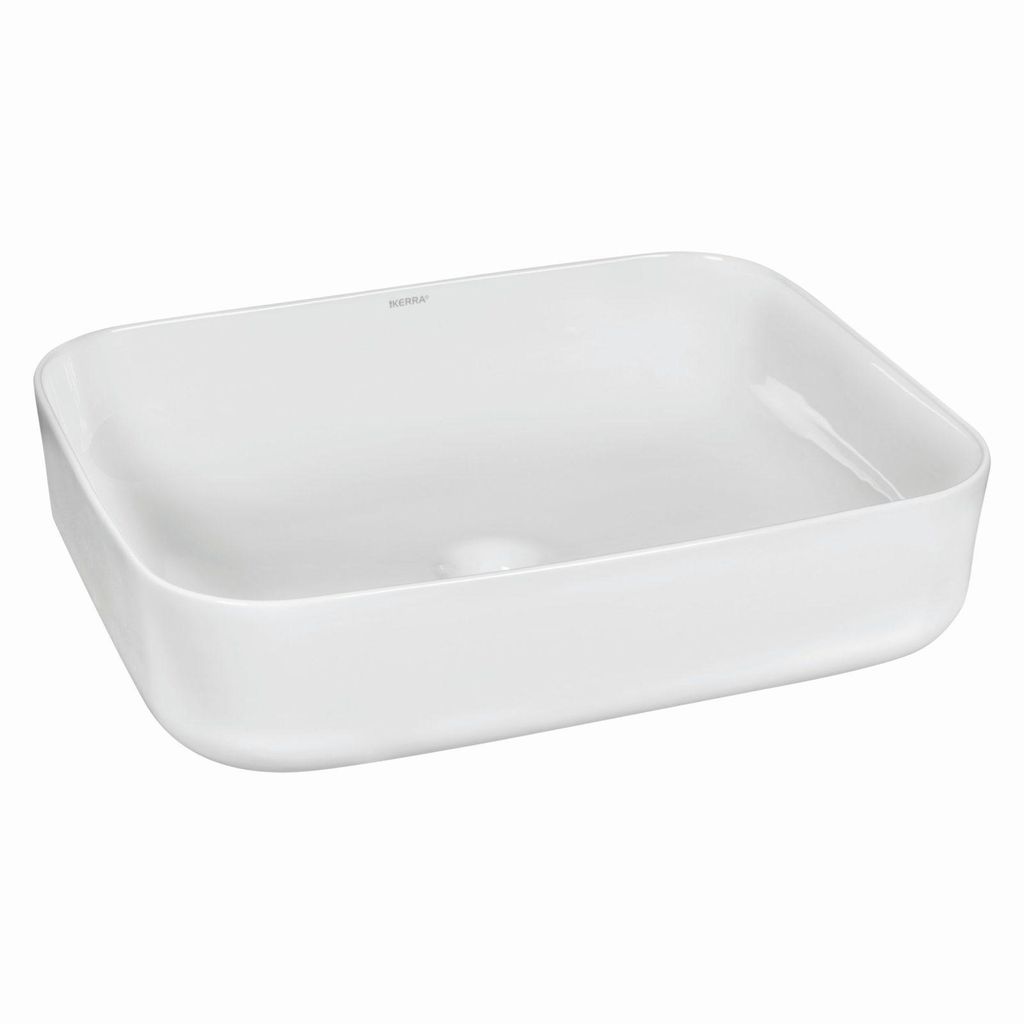 Umywalka nablatowa KERRA KR-384 , ceramiczna,biała, 51 cm Zdjęcie produktu 