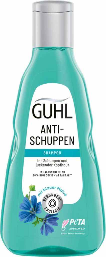 Guhl Anti Schuppenshampoo für juckende trockene fettige Kopfhaut 250ml