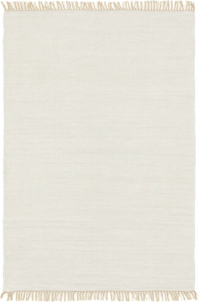 Tapis en coton blanc Interiyou Toledo 160x230 cm : anti-poussière