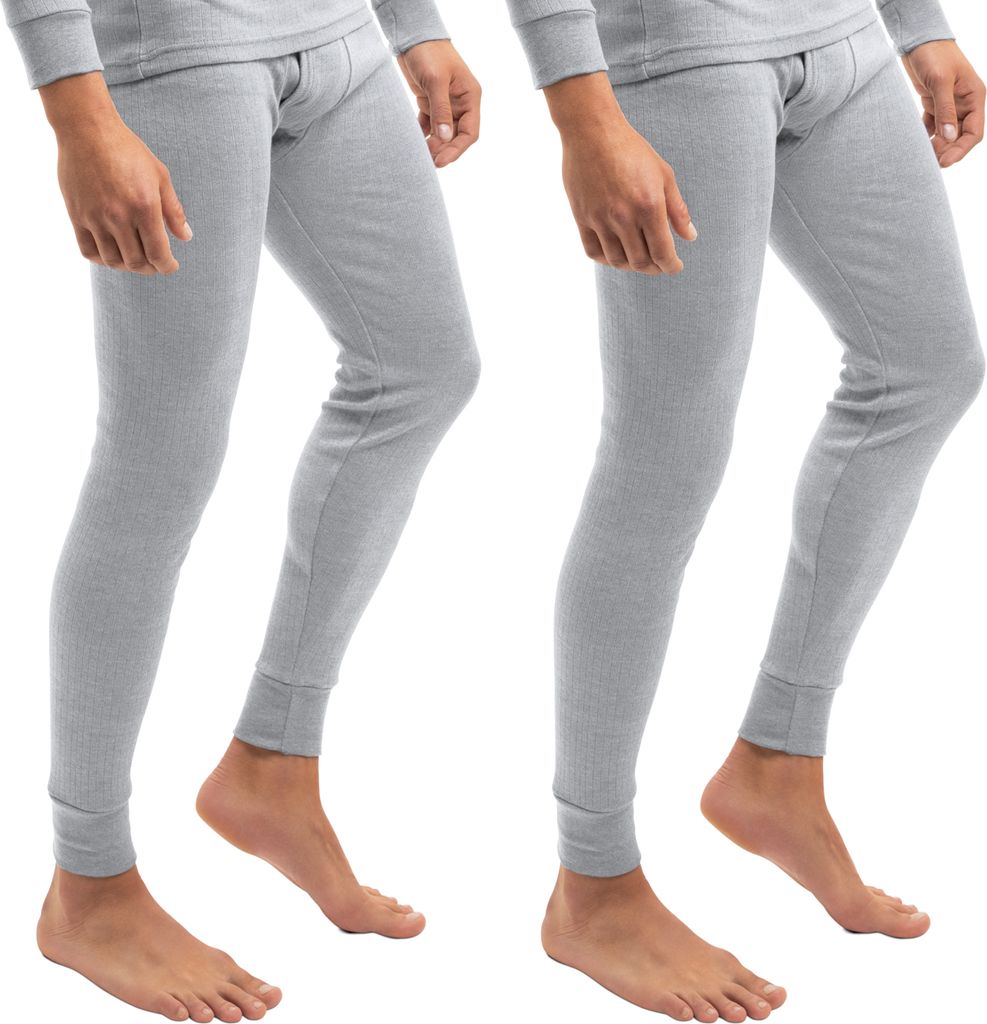 2er Pack Herren Ski- und Thermounterhose Light - Hellgrau L
