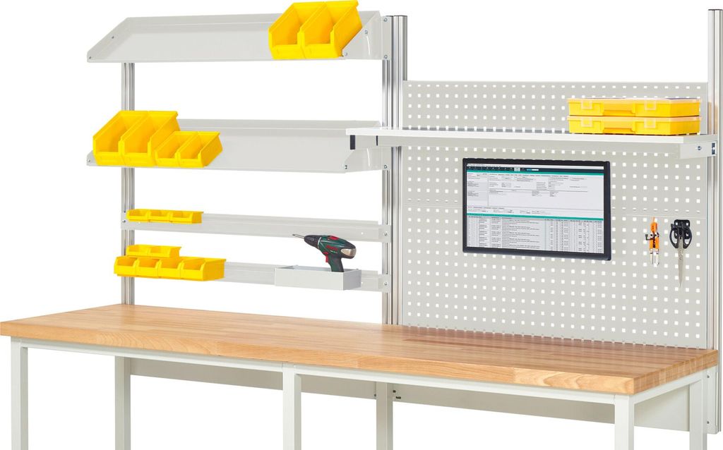 Rau System-Aufbau Komplettset 05, für Produktbreite 2500 mm, RAL7035/RAL7035