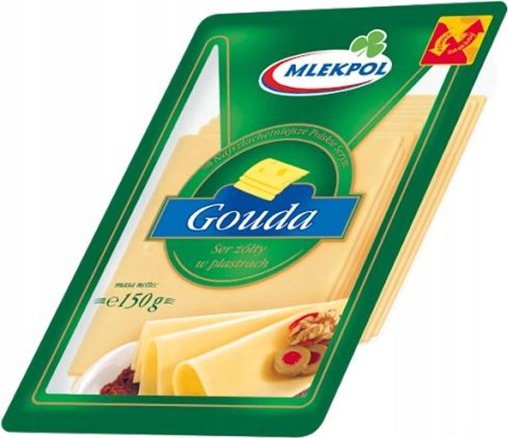 Ser Gouda plastry SM MLEKPOL 150g Zdjęcie produktu 