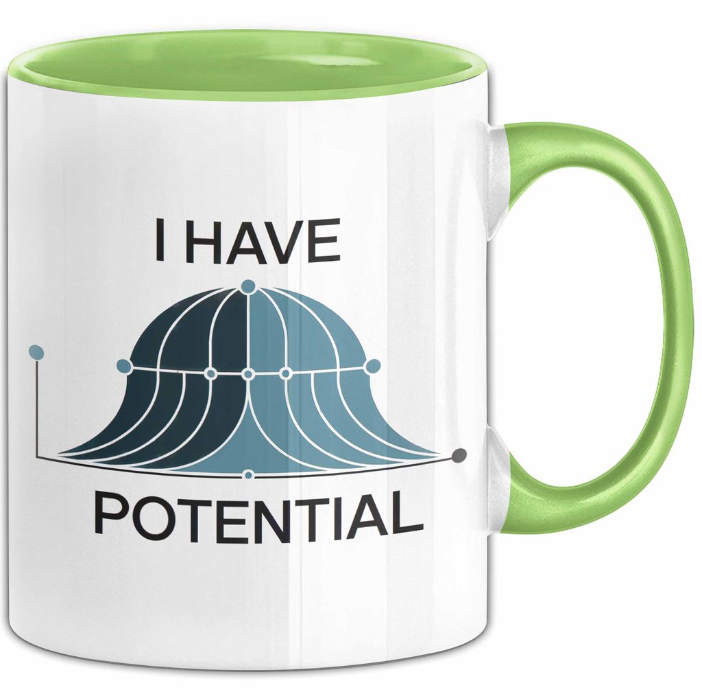 Physiker Tasse Geschenk Ich habe Potenzial Wissenschaft (Grün)