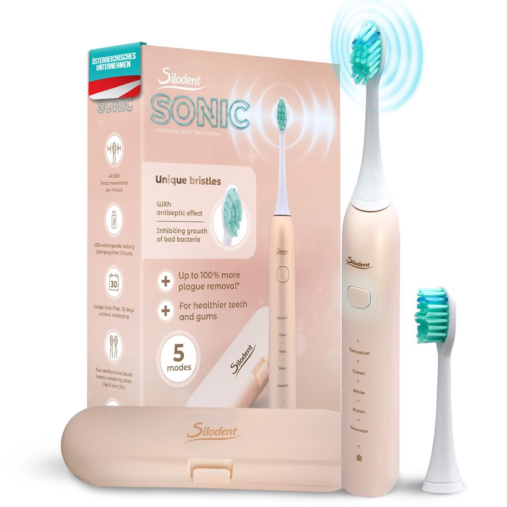 Soniczna szczoteczka do zębów Silodent Champagne | Zdjęcie produktu 