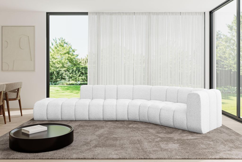 ALTDECOR Modulares Sofa Ecksofa in L-Form - Tilmo-L1 - 399x194x70 cm Weiß - Corner modular Sofa Eckcouch Couch Wohnlandschaft Cauchsofa Bodensofa ...