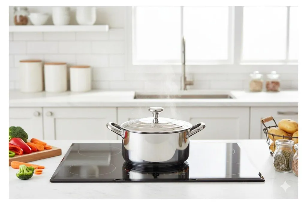 Paderno 11105-24 Pentola Bassa In Acciaio Inox 24 Cm - Serie 1100, Made In Italy, Qualità Professionale