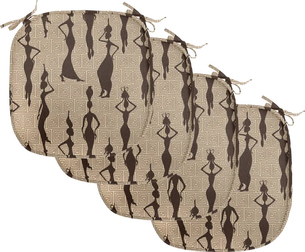 Offerta Set 4 Cuscini 40x40 ABAKUHAUS Impermeabili Beige/Marrone