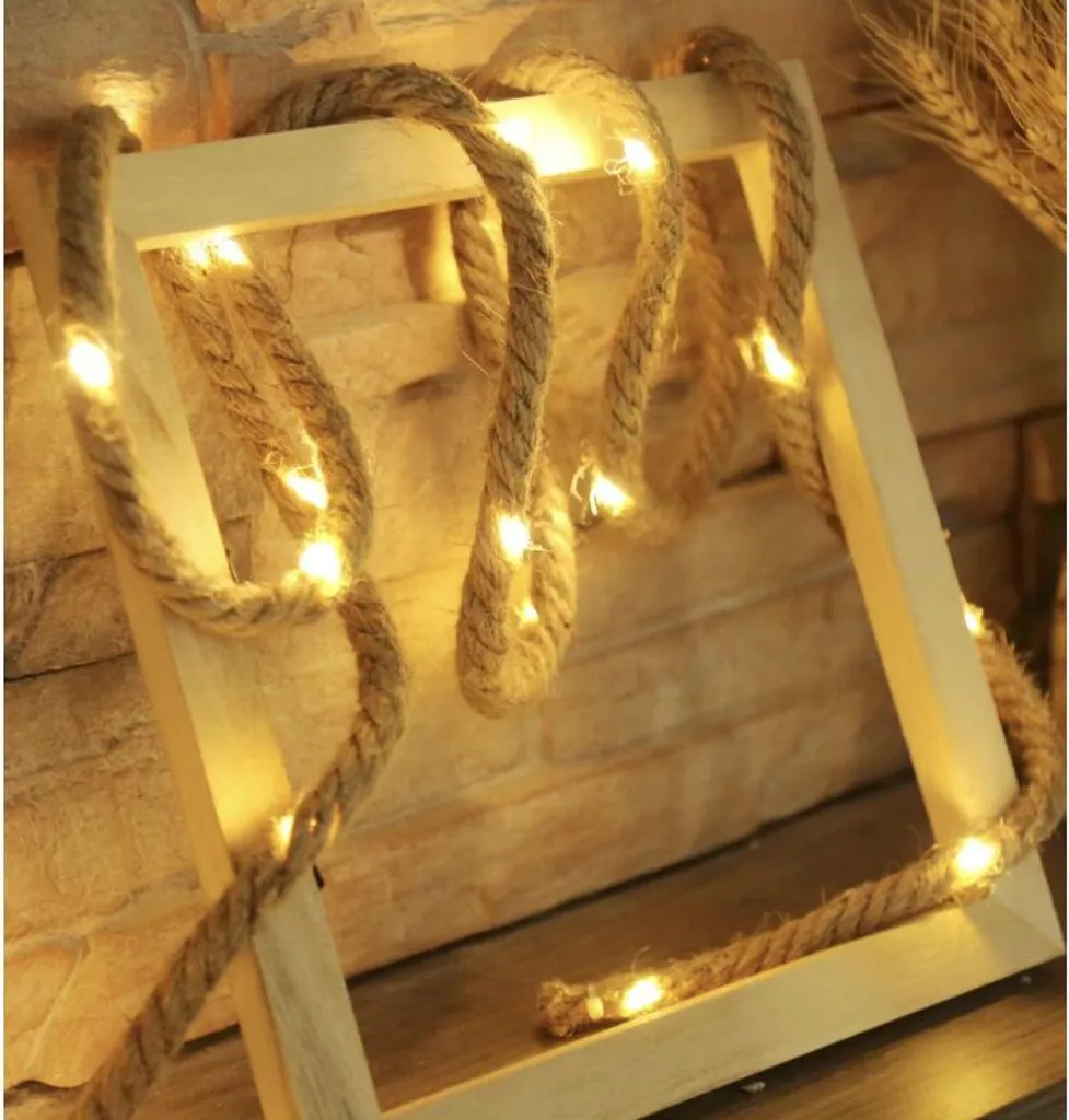 Chaîne de lumière LED blanc chaud pour décoration intérieure de séjour
