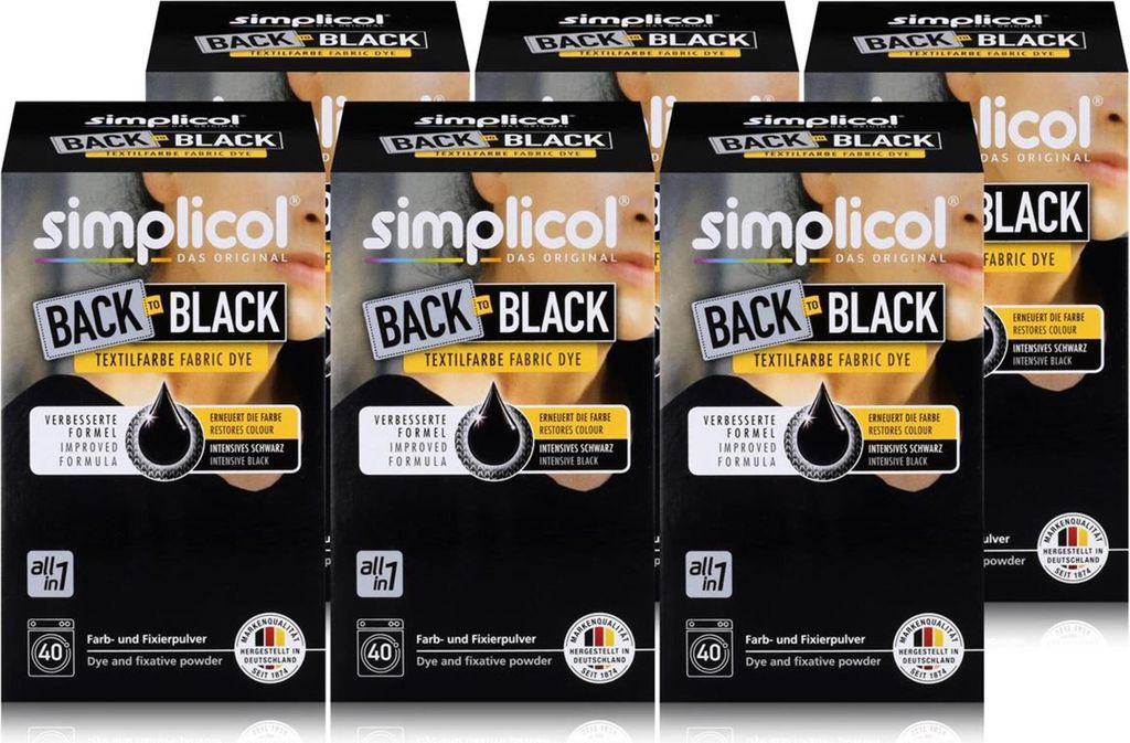 Simplicol Textilfarbe Back to Black 400g - Erneuert die Produktbild 