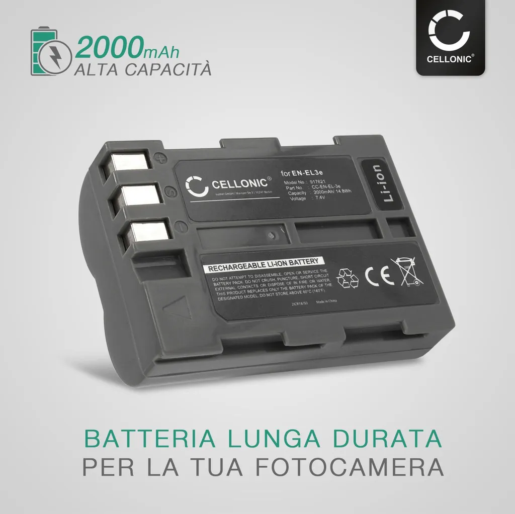 Recensione Kit Batteria EN-EL3e CELLONIC: 2000mAh di Qualità - 2