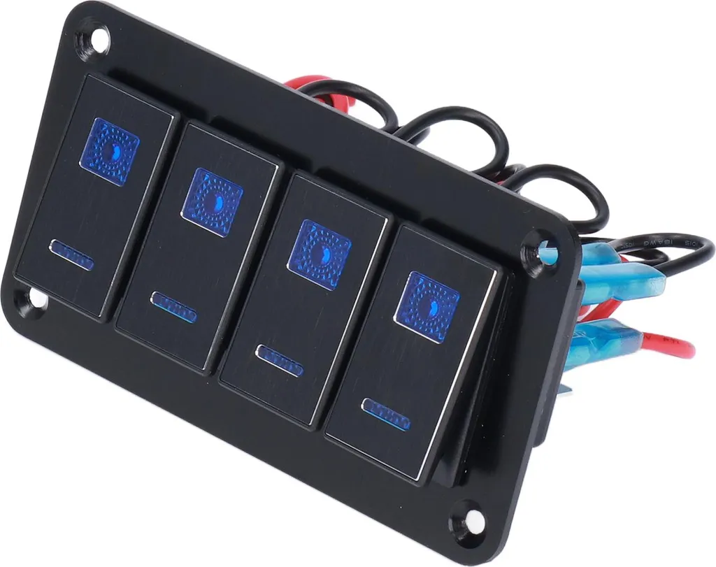 Interrupteur à bascule étanche IP65 avec LED pour modification marine 24V