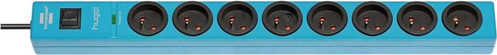 Multiprise parafoudre Brennenstuhl Hugo 8 prises 2m bleu