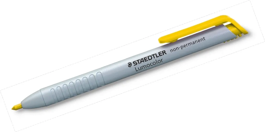 5 Staedtler Lumocolor 768N-1 Giallo: Segna Pelle e Vetro con Precisione