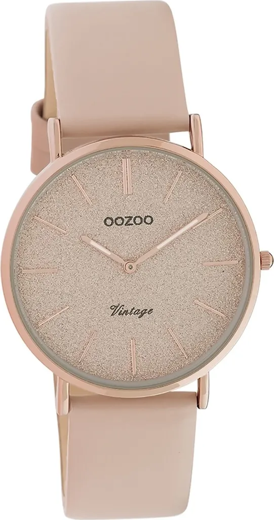 Montre femme Oozoo C20206 Vintage lisible et confortable en cuir gris