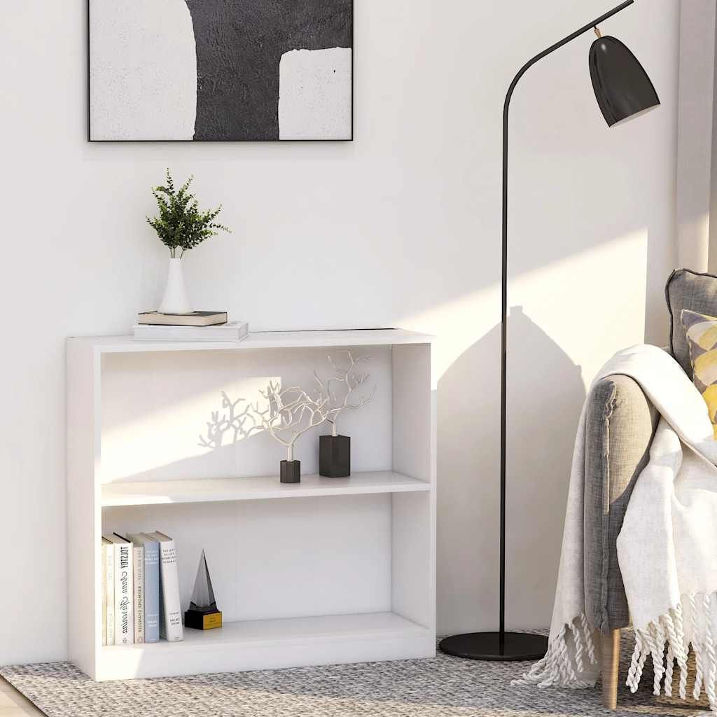 Maison Exclusive - Bücherregal Weiß 80x24x75 cm Holzwerkstoff