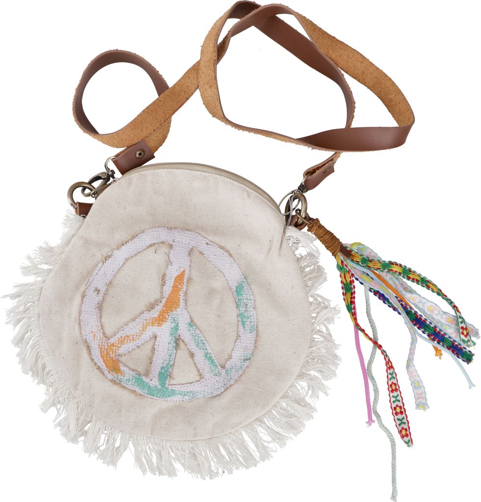 Boho Schultertasche, Hippie Tasche mit Fransen - Modell 1, Produktbild 