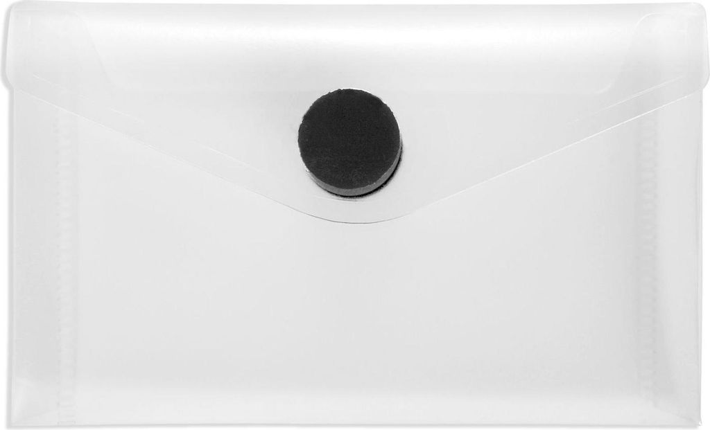 Sichttasche "NAMECARD", farblos transparent, Klettverschluss schwarz