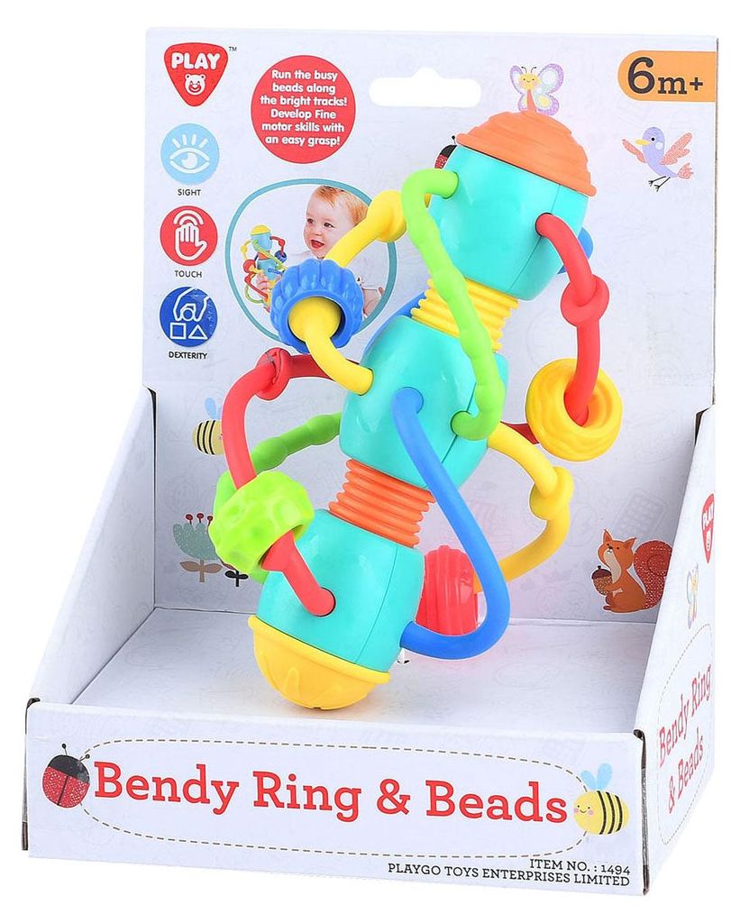 Playgo Babyspielzeug mit Ringen und Perlen